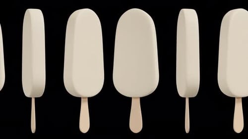 Vanilla Ice Cream Stick Bar Turnaround Moving Loop