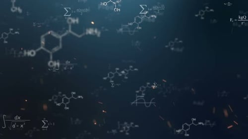 Animated Scientific Formulas and Mathematical Equations Background