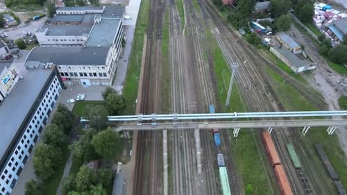 Industrial zone with railway
