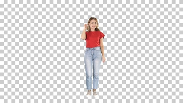 Blonde woman preening, Alpha Channel, People Stock Footage ft. alpha ...