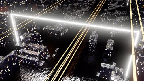 Dark Night City Street 02 4K