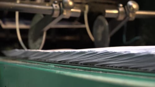 Printing Machine Running in Industrial Factory Setting