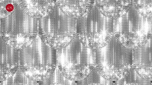Seamless Looping Geometric Silver Scale Pattern Background