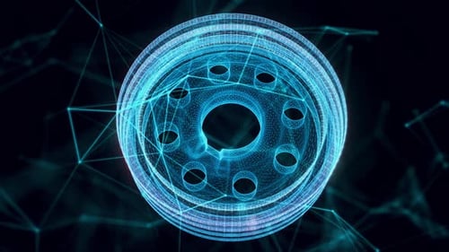 Pulley Pump Hologram Close Up Hd