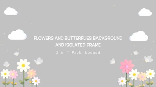 Paket Blumen und Schmetterlinge