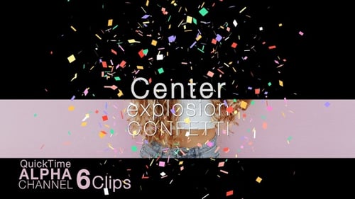Colorful Confetti Burst Animations with Alpha Channel