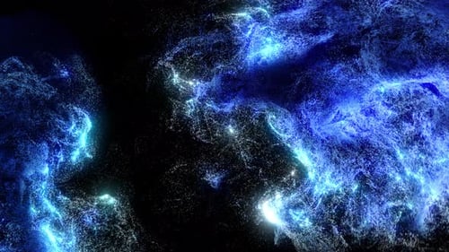 Dynamic Abstract Blue Particle Stream Loop Background