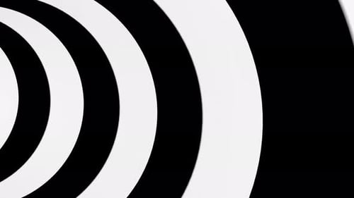 Black White Rings Tunnel 3d Style Able to Loop Seamless