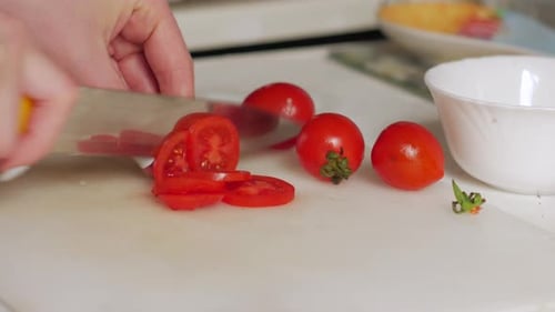 Tranche de tomates cerises