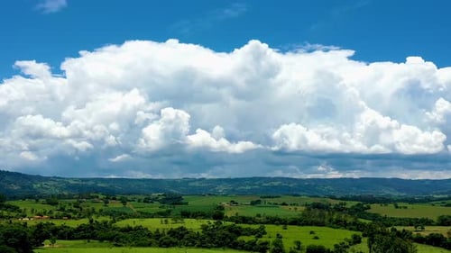 Expansive Green Fields and Rolling Hills Landscape