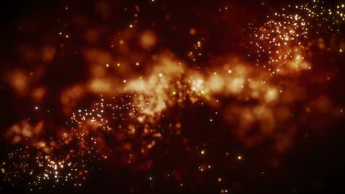 Abstract Golden Sparkling Particles Loop Background