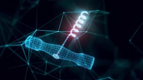 Corkscrew Hologram Close Up Hd