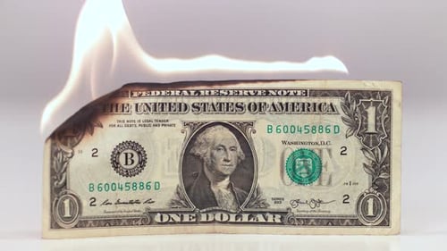 Ein Dollar brennt