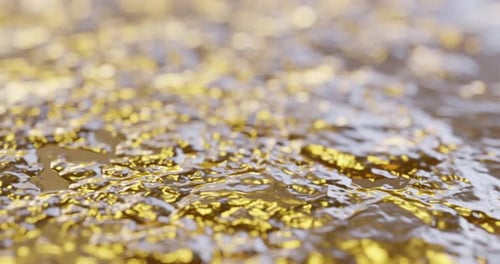 Dynamic Golden Liquid Waves Abstract Background