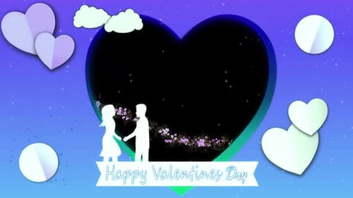 Romantic Valentine's Day Animated Heart Frame