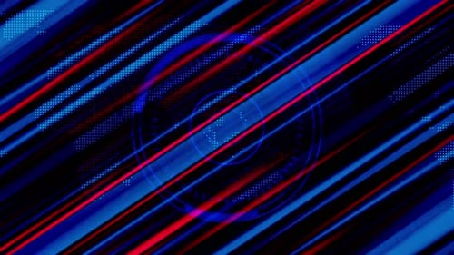 Futuristic Digital World Map Background with Flowing Data Lines