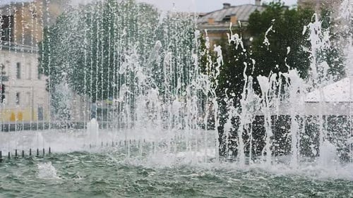 City Park Fountain Working Slomo Footage