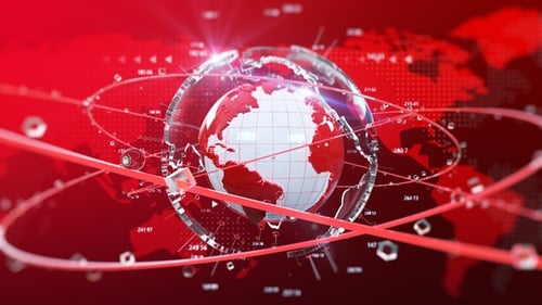 World News Background Red Seamless Loop
