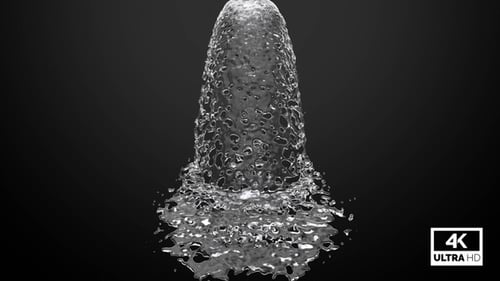 Falling Liquid Water Stream Splash Alpha Channel