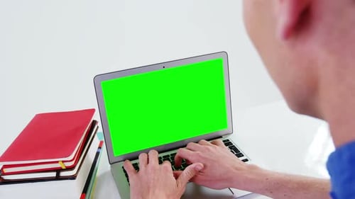Man working on laptop
