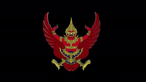 Armoiries de la Thaïlande avec canal Alpha - 4K