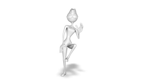 Minimalist 3D Character Gesturing and Dancing Loop