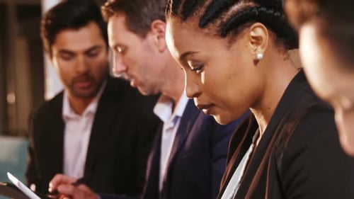 Diverse Business Team Working Together in Corporate Setting