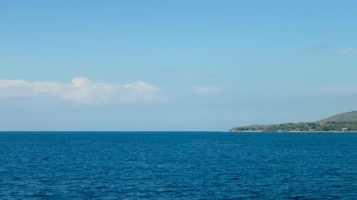 Static view on island from boat