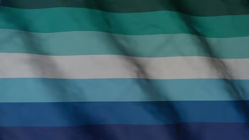 Waving Gay Man Pride Flag Fabric Animation Background