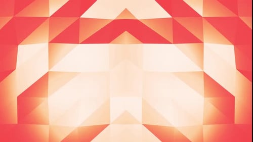 Abstract Geometric Looping Background Animation in Red and Orange