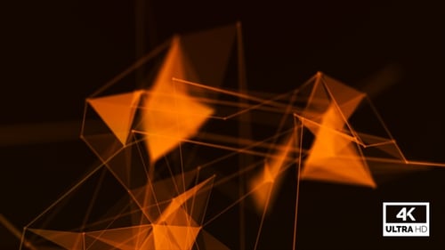 Golden Plexus Triangle Background Looped V1