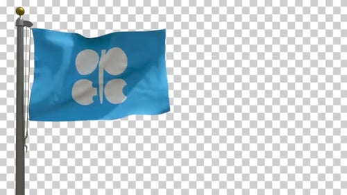 Realistic OPEC Flag Waving on Alpha Channel