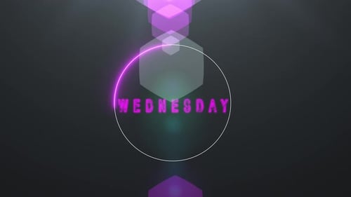 Abstract Glowing Pink Purple Neon Latter Animation