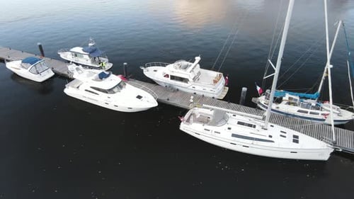 Yachts in the marina