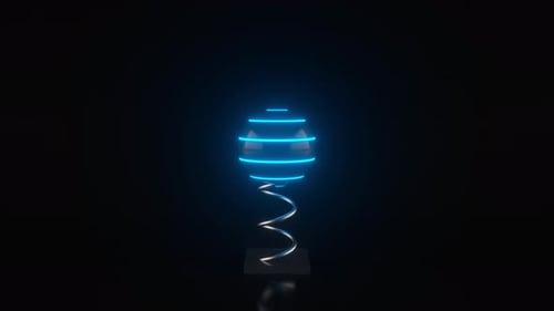 Blauer fluoreszierender Ball, der mit dem Frühlingstanz verbunden ist.