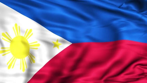 Philippines Flag Waving Seamless Loop
