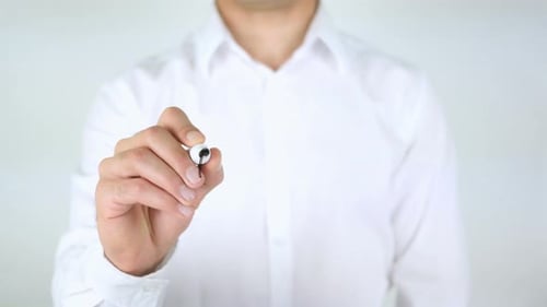 Person Writes 'Danger' on Transparent Surface