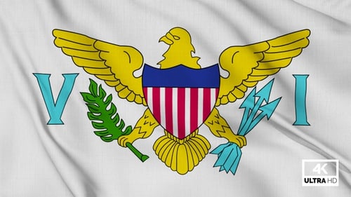 Waving Flag of the United States Virgin Islands