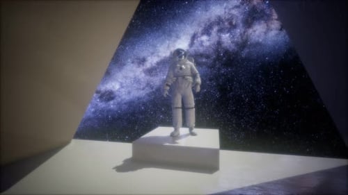 Astronaut auf Weltraumbasis im Weltraum