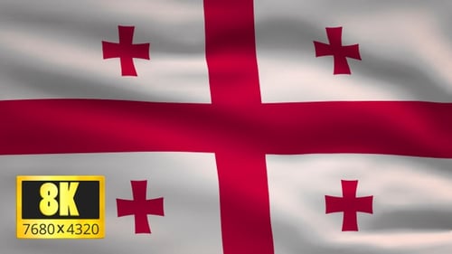 Realistic Waving Flag of Georgia for National and International Projects