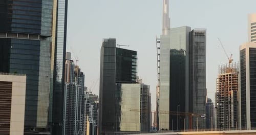 Beautiful Urban Landscape of a New Technological City Dubai
