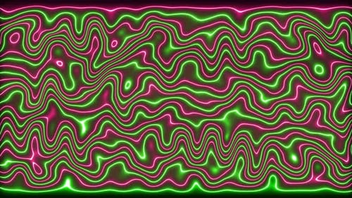 Dynamic Neon Fluid Lines Abstract Background Loop