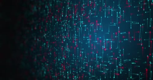 Abstract code injected in data stream. Hacking scripts