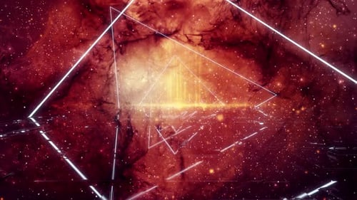 Light Neon Nebula Background Loop 4K