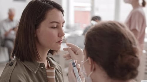 Caucasian Woman Tested for Coronavirus