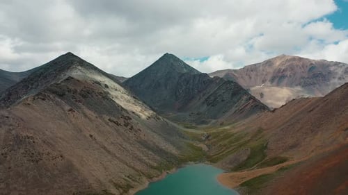 Mountain Lake in a Picturesque Gorge