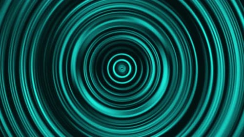 Abstract Pulsating Teal Circles Motion Background