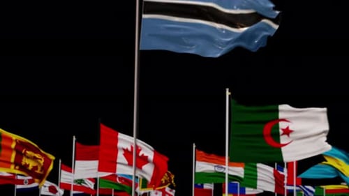 Waving Flags of Various Nations for Global Concepts
