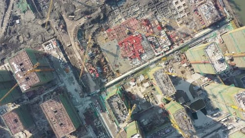 Sitio de construcción en la ciudad