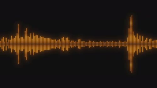 Abstract Golden Sound Waves Background